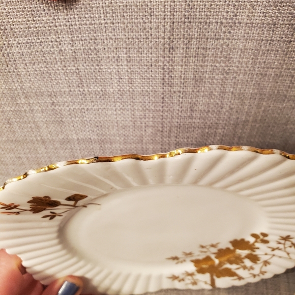 Bone China plate, gold edging, England, stamped, numbered, vintage - Picture 3 of 6